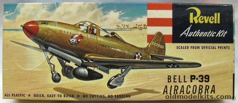 Revell 1/45 Bell P-39 Airacobra  With Swastika Kill Markings  'S' Issue, H222-89 plastic model kit